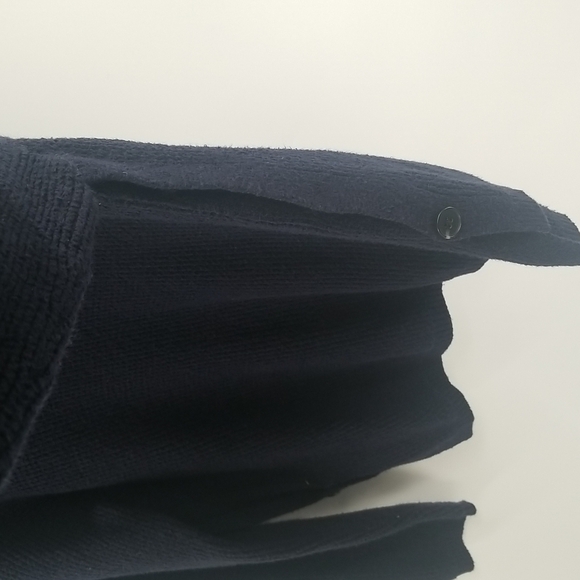 1State Dark Blue Cozy Turtleneck Side Button Sweater - Picture 6 of 8